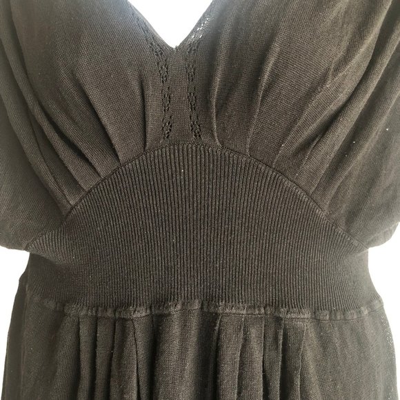 Banana Republic Womens Knit Dress Tank Top Size XL Black Lined Silk Rayon Shaped - Picture 8 of 12